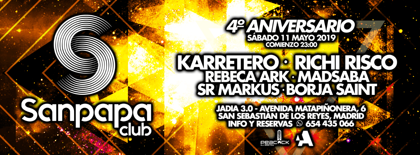 Sanpapa Club 4º ANIVERSARIO w/ Karretero & Richi Risco image
