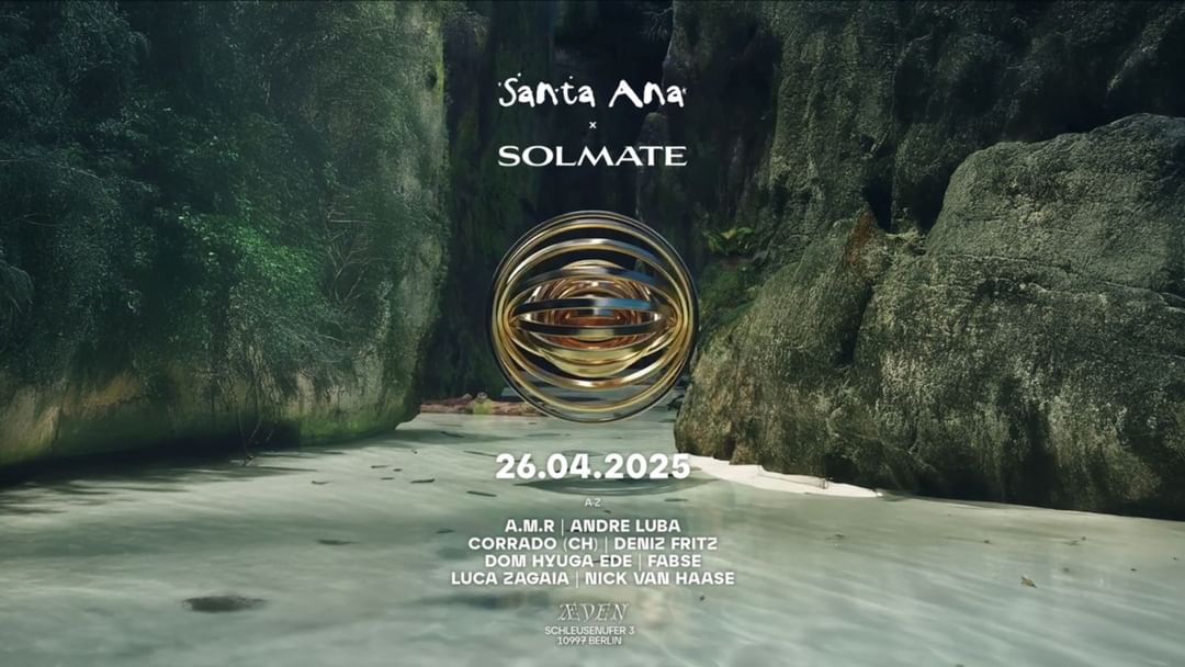 Cartel del evento SANTA ANA X SOLMATE @ ÆDEN 26.4 