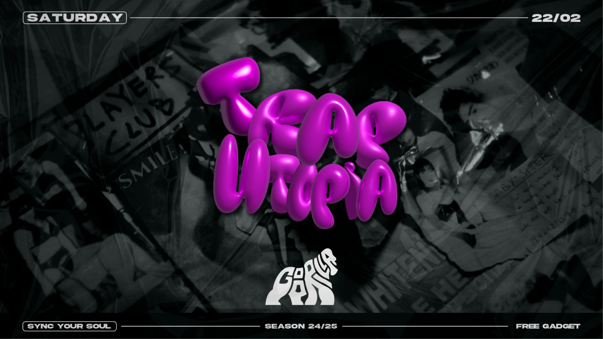 Sat 22.02 • TRAP UTOPIA • Free entry entro 00:30