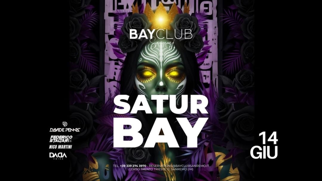 Cartel del evento SATUR BAY 14.06 | Bay Club Sanremo