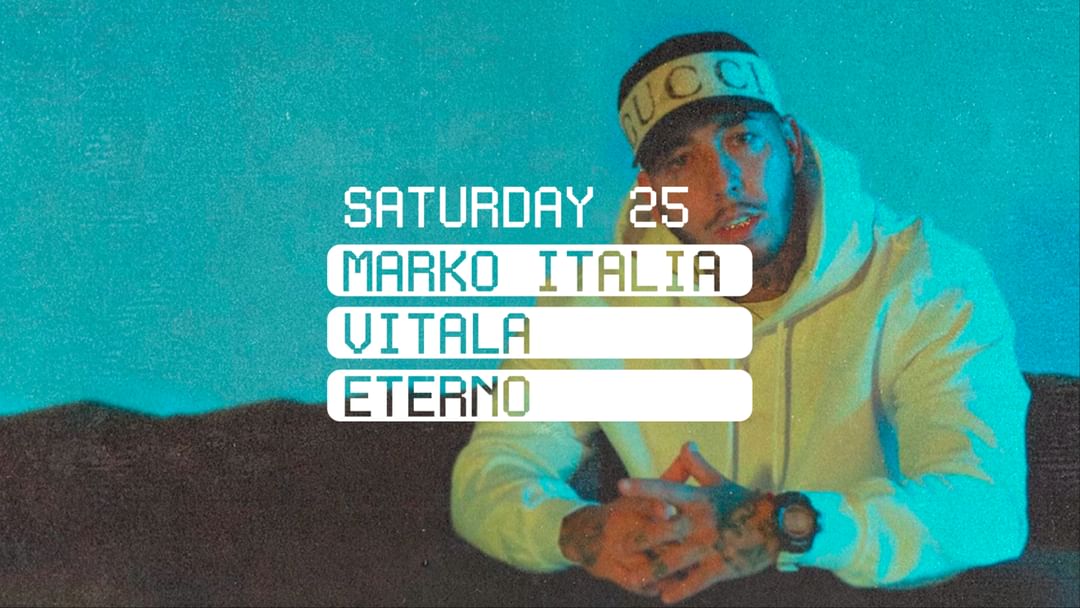 Cartel del evento Saturday 25/11 MARCO ITALIA  // ROTO en Goldens
