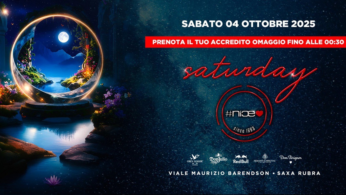 Saturday 4 ottobre @Nice Club