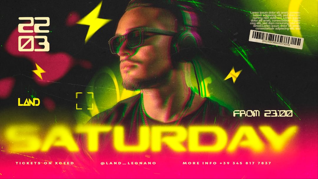 Capa do evento SATURDAY @land_legnano