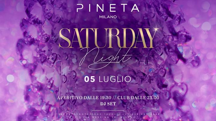 Cover for event: Saturday Night