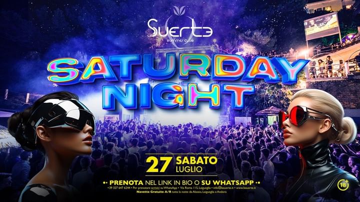 Cover for event: Saturday  Night - La Suerte-