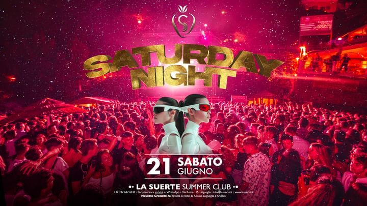 Cover for event: Saturday Night - La Suerte -