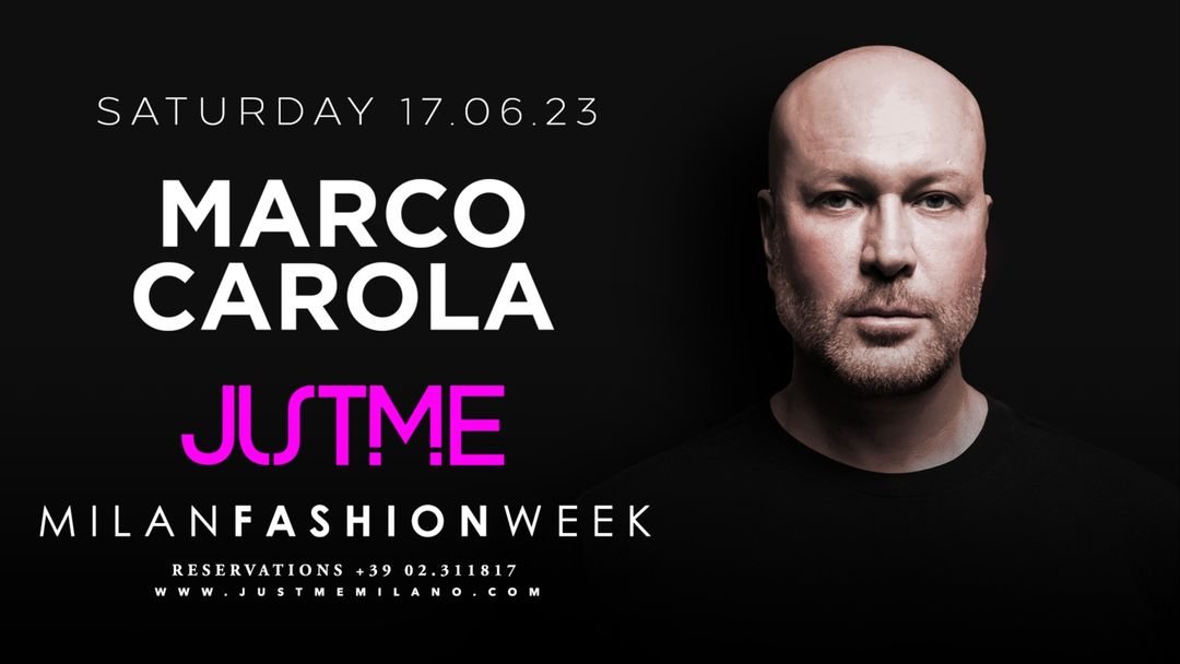 Saturday Night - MFW 2023 Marco Carola-Eventplakat