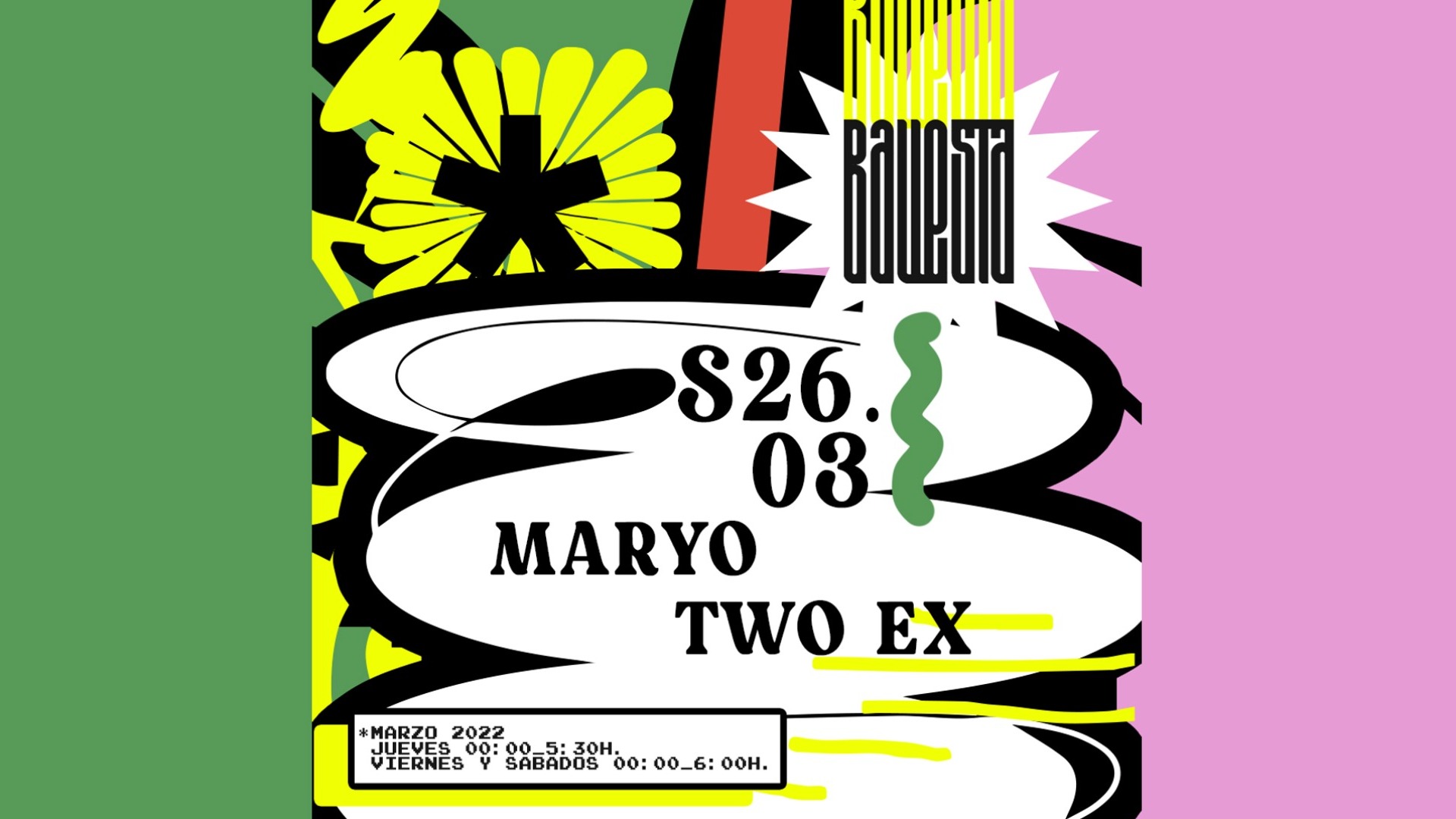 SATURDAY w/ Maryo + Two Ex image