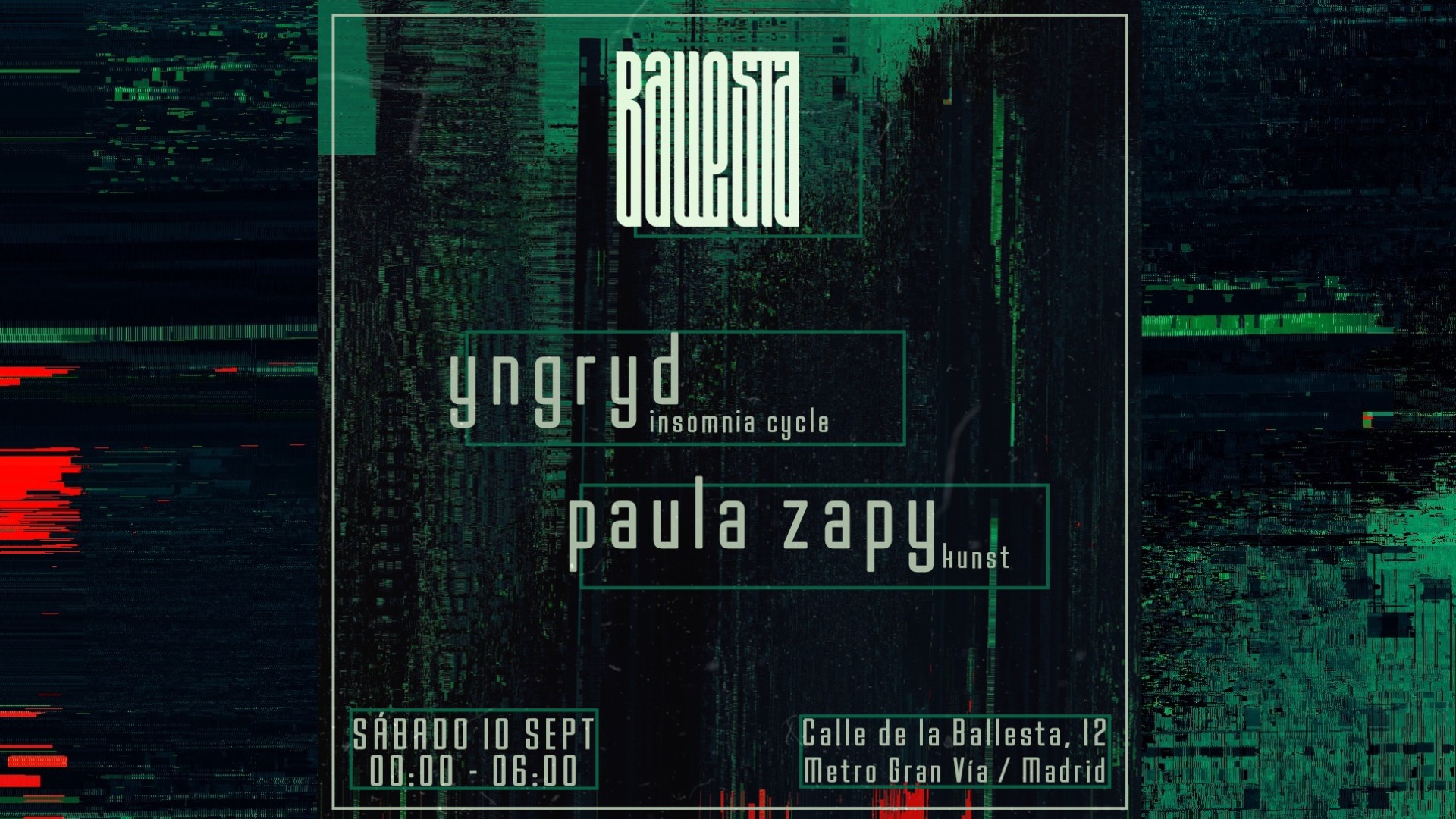 SATURDAY w/ Yngryd + Paula Zapy image