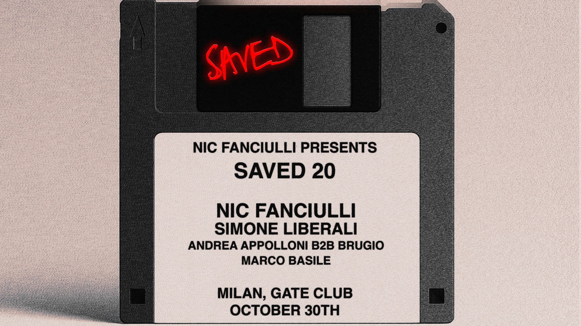 SAVED 20: Nic Fanciulli, Simone Liberali, Andrea Appolloni B2B Brugio, Marco Basile image
