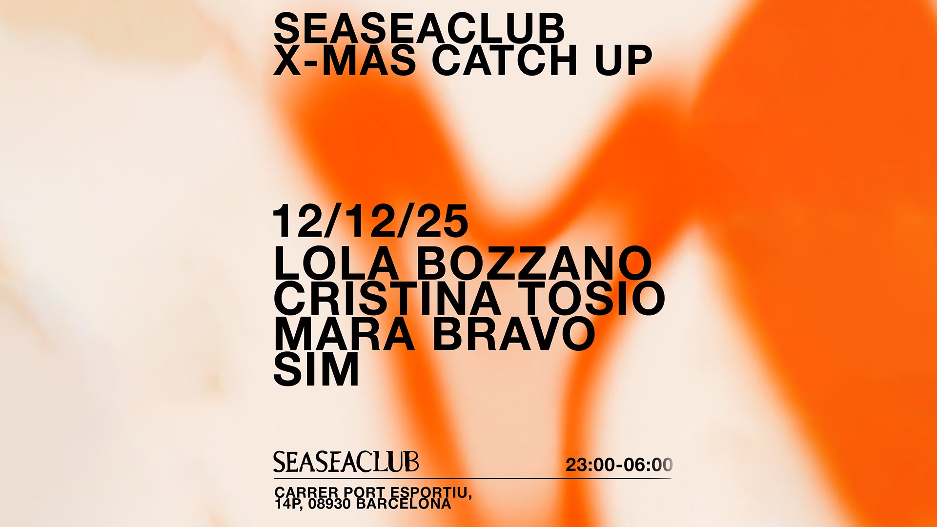 SEASEACLUB X-Mas CATCH UP   w. LOLA  BOZZANO & CRISTINA TOSIO  image