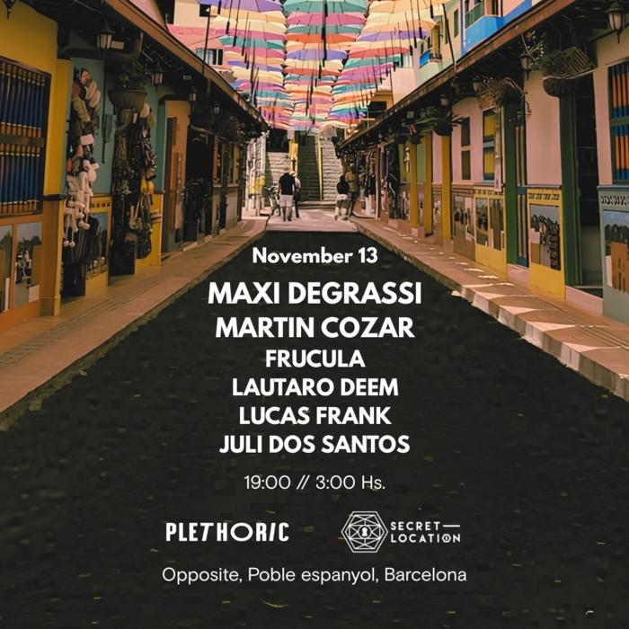 Cartel de Secret Location x plethoric en Opposite