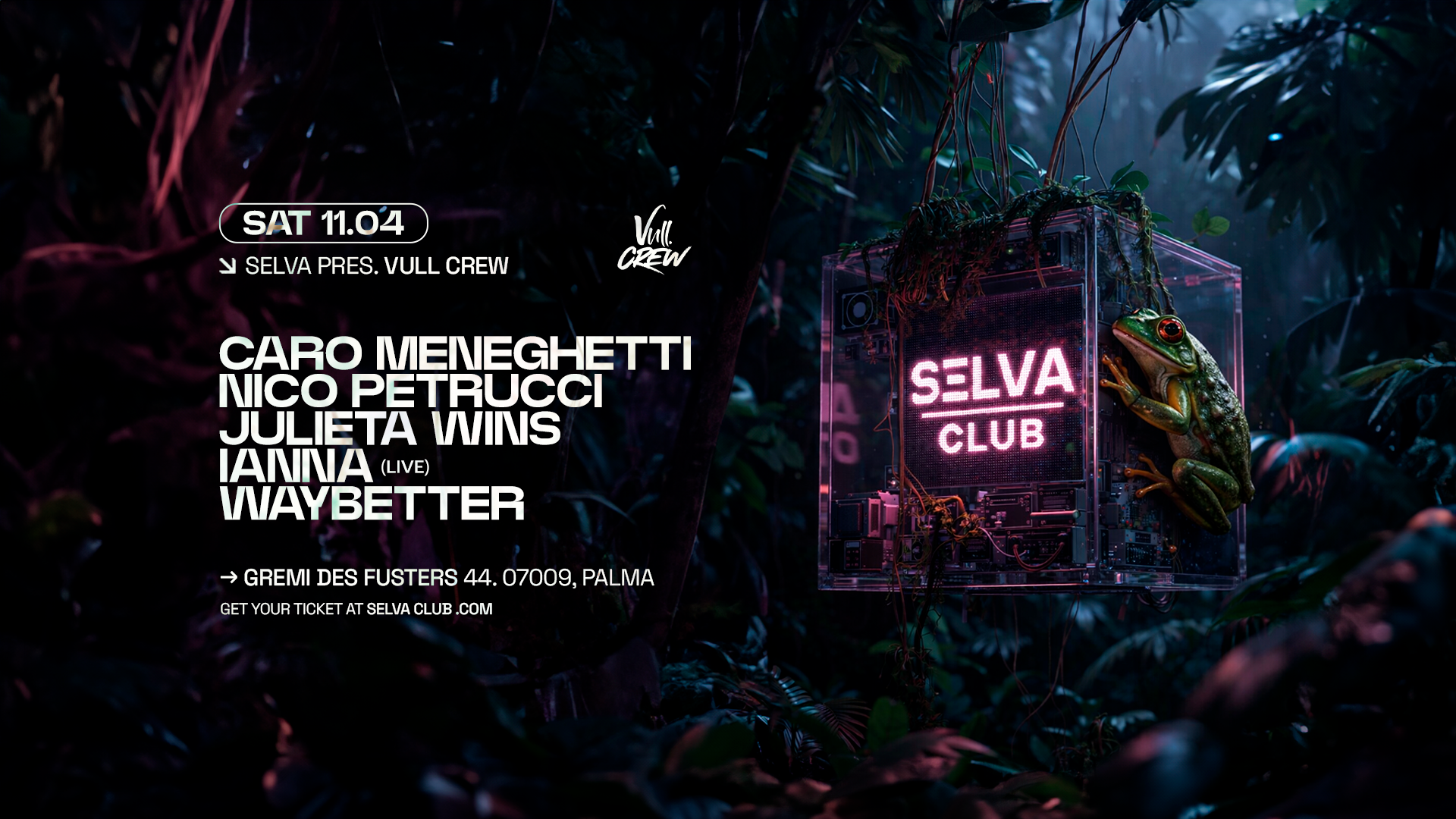 Cartel oficial del evento SELVA Pres. ¨Vull Crew¨