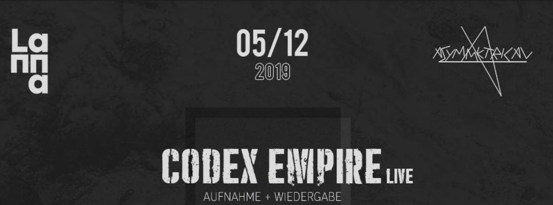 Couverture de l'événement Set Theory presenta Codex Empire live, German Affair live, NVA, Digital Vault.