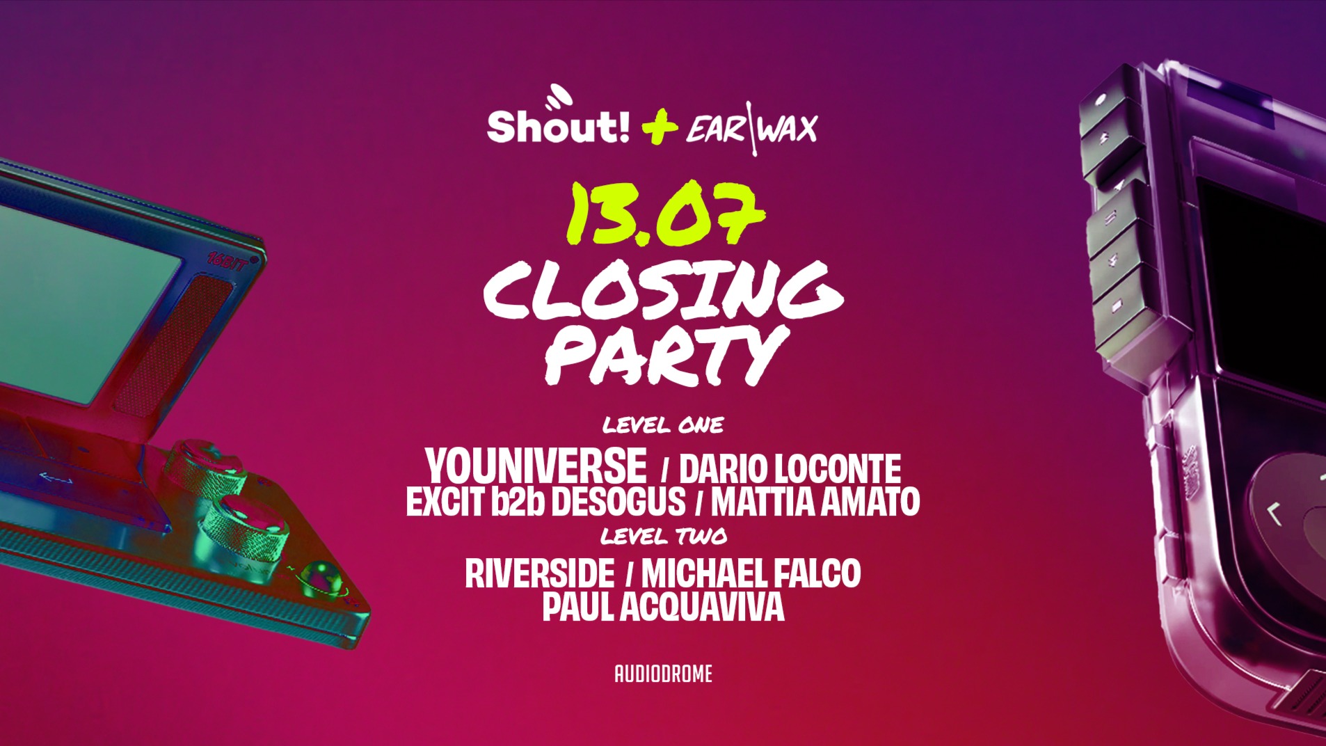 SHOUT! + EAR\WAX Closing Party  image