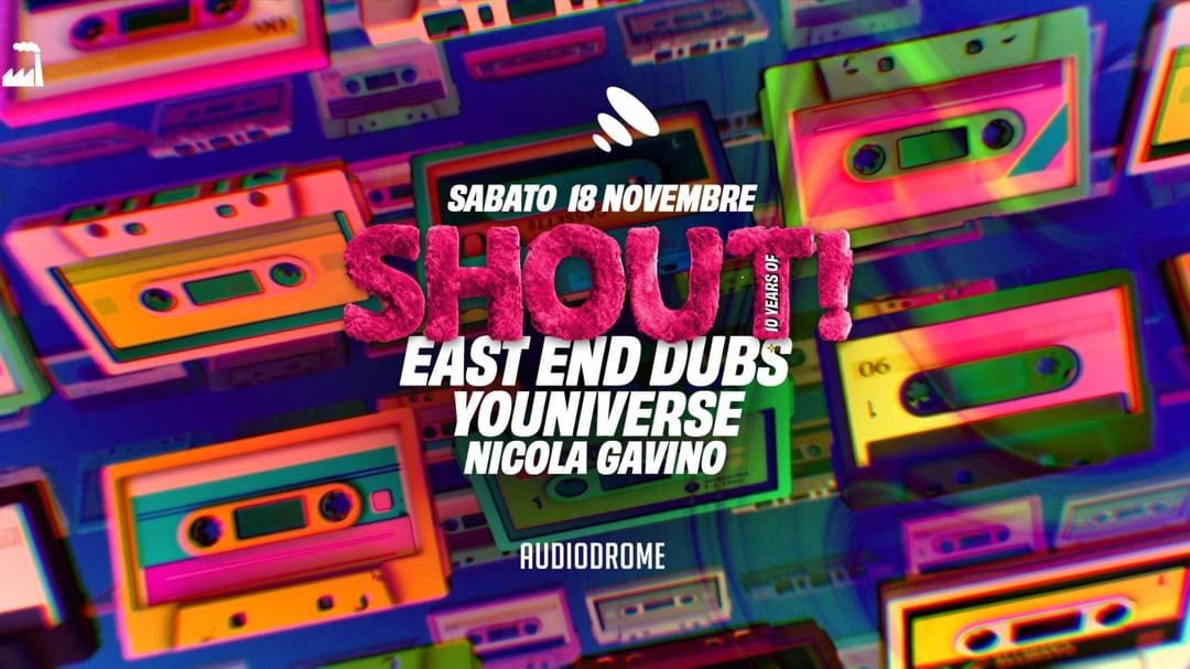 Cartell de l'esdeveniment SHOUT! w/ East End Dubs