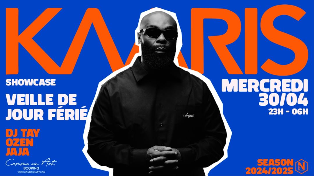 Cartell de l'esdeveniment VEILLE DE JOUR FÉRIÉ - KAARIS - MERCREDI 30 AVRIL 2025