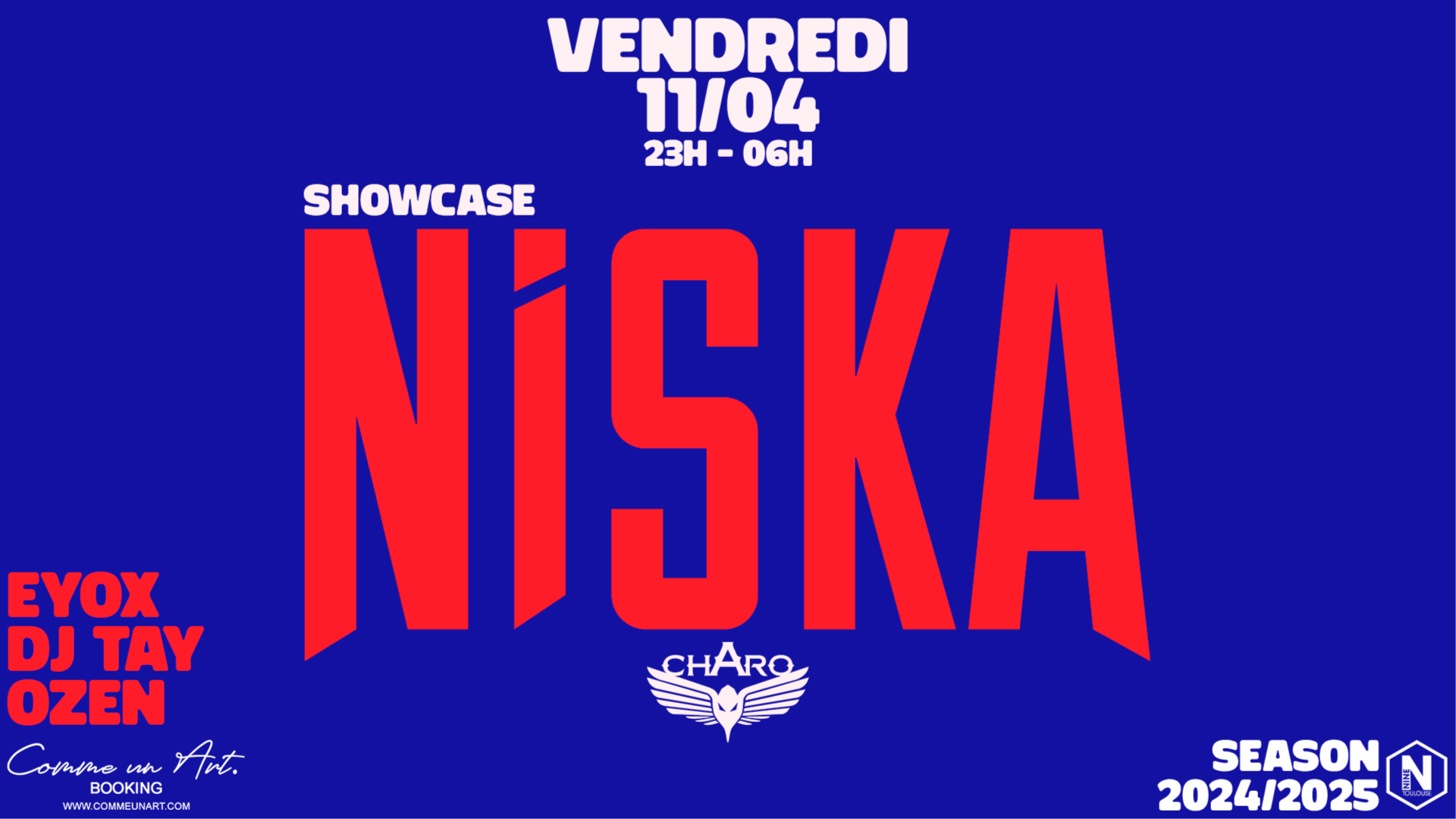 SHOWCASE NISKA - VENDREDI 11 AVRIL 2025