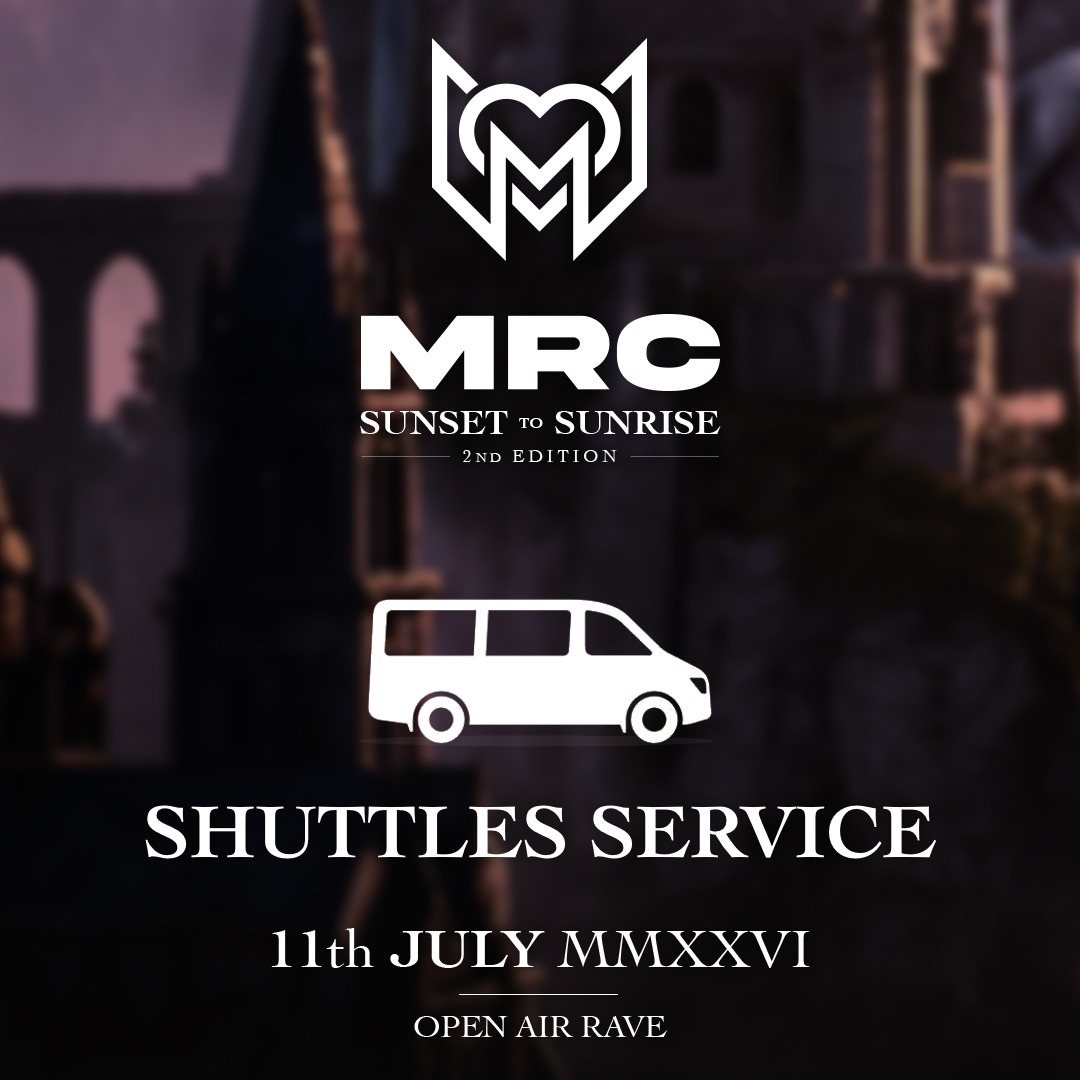 SHUTTLES SERVICE | 11 July - 12 July, 2026 | MRC SUNSET TO SUNRISE (+12 Hours) 2nd Edition image