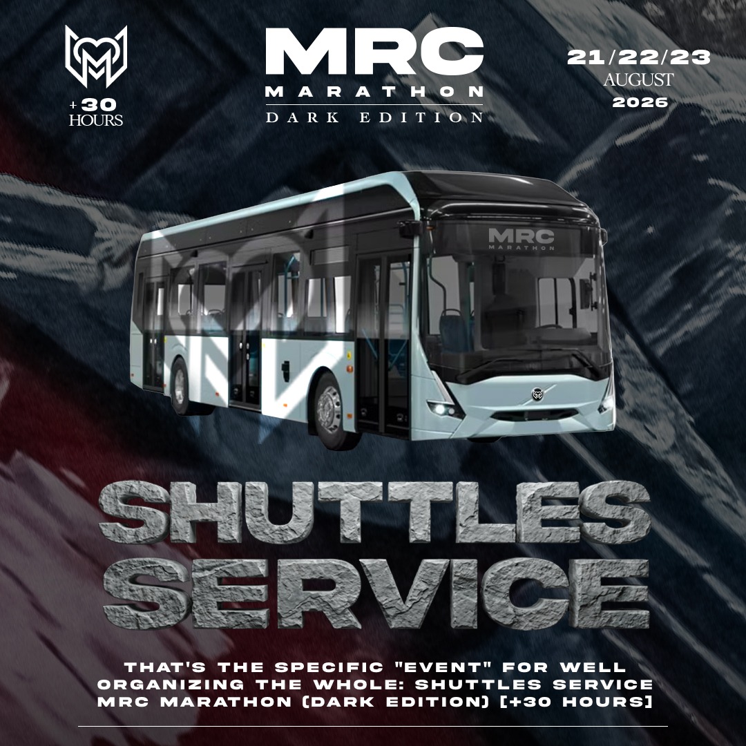 SHUTTLES SERVICE | 21-22-23 August , 2026 | MRC MARATHON (Dark Edition) [+30 Hours] image