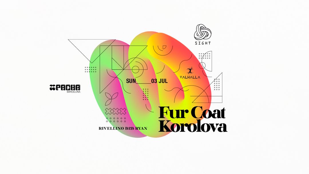 Cartel del evento SIGHT pres.  Fur Coat, Korolova & Rivellino b2b Ryan