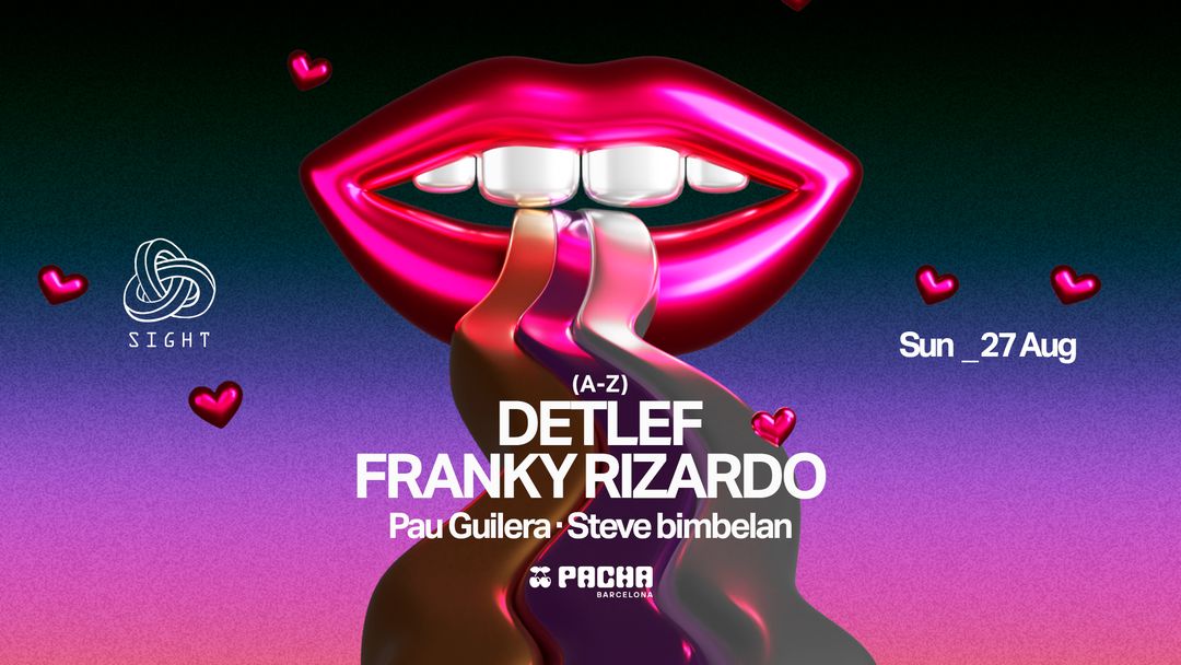 Copertina evento SIGHT pres. Detlef, Franky Ricardo , Pau Guilera , Steve Bimbelan 