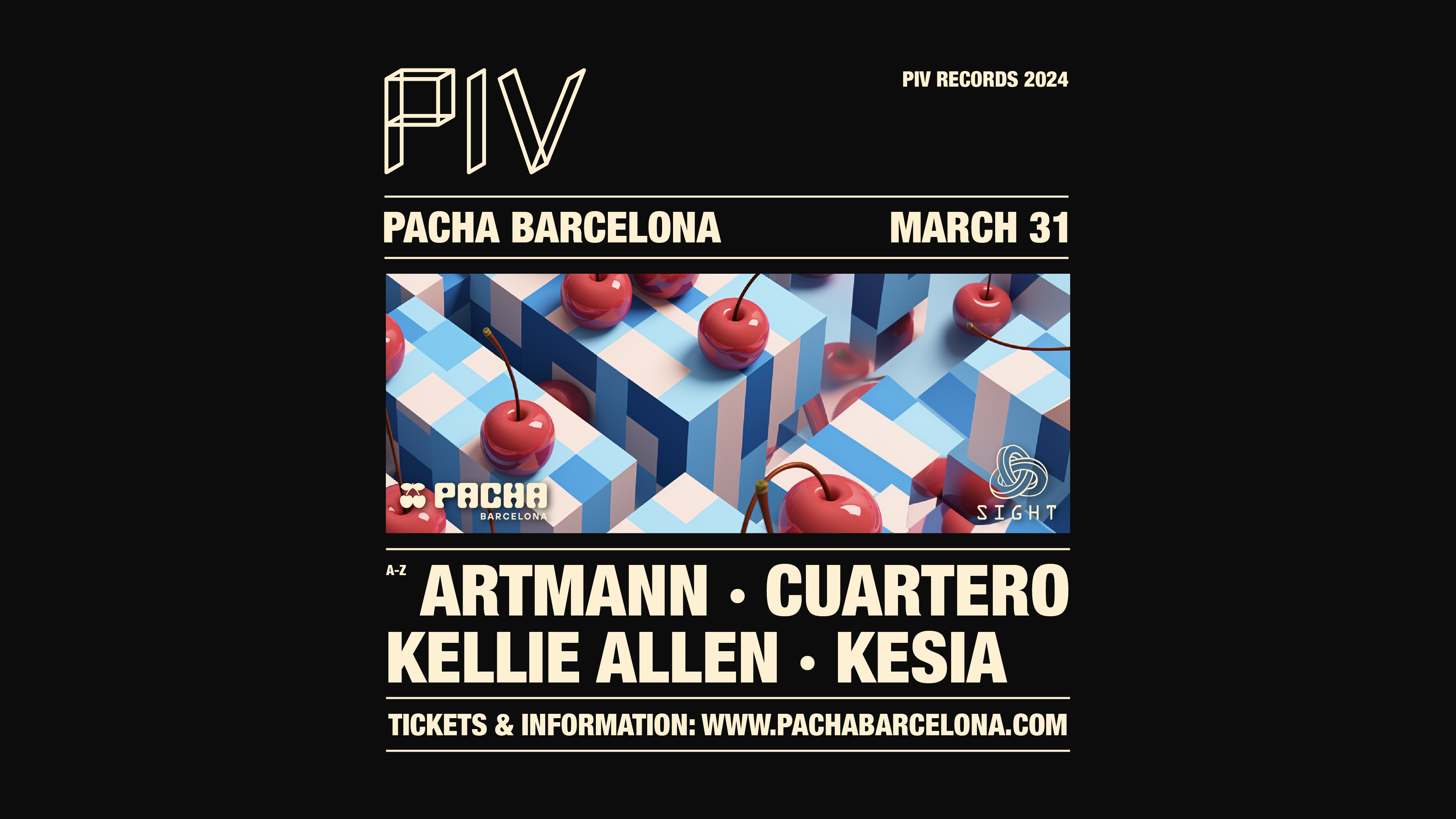 SIGHT w/ PIV pres. Cuartero, Artmann, Kellie Allen & Kesia image