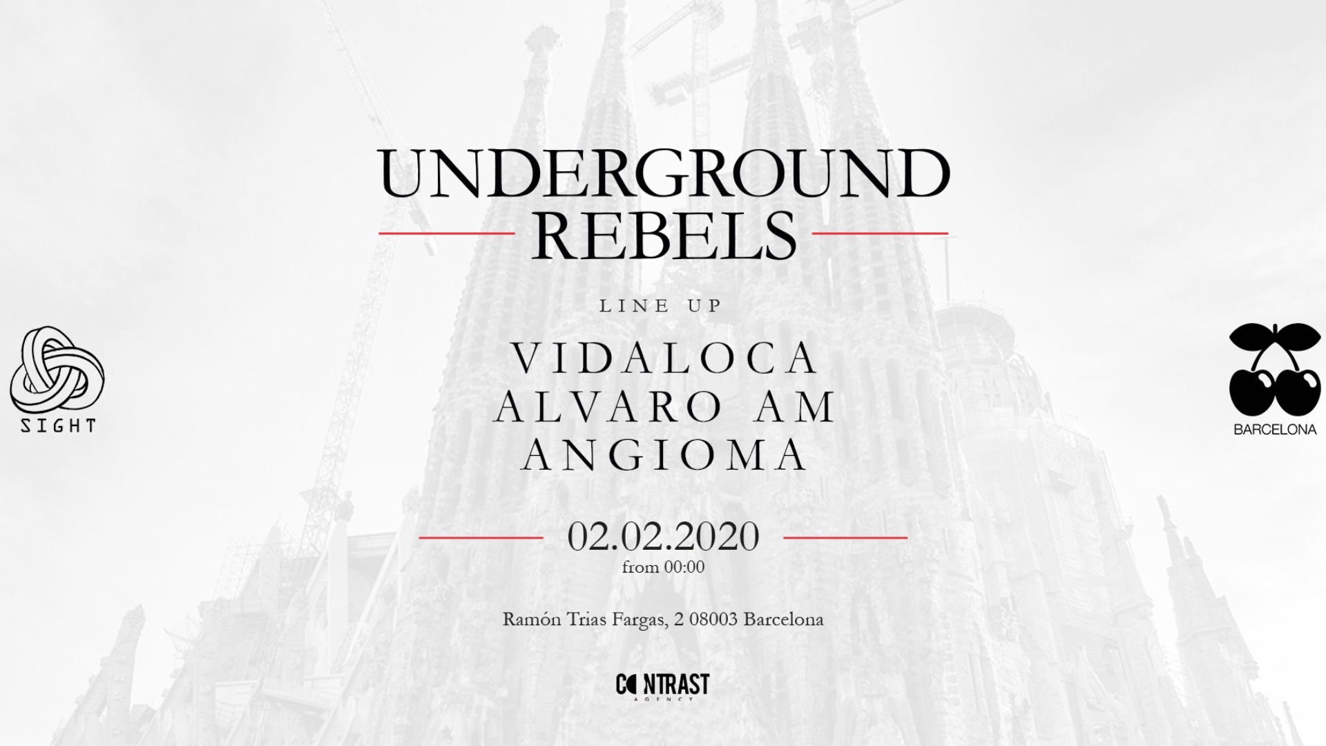 SIGHT with Underground Rebels pres. Alvaro Am, Vidaloca and Angioma image