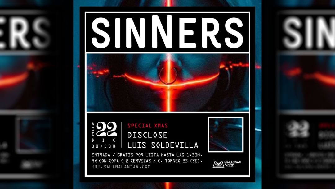 Cartell de l'esdeveniment SINNERS / Club