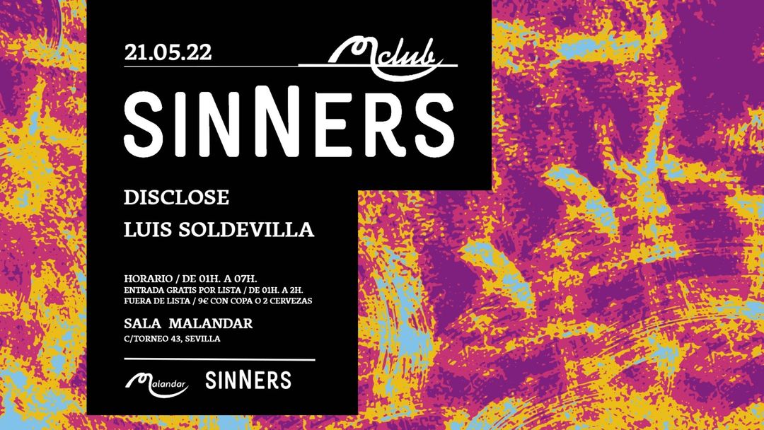 SINNERS / Club event cover