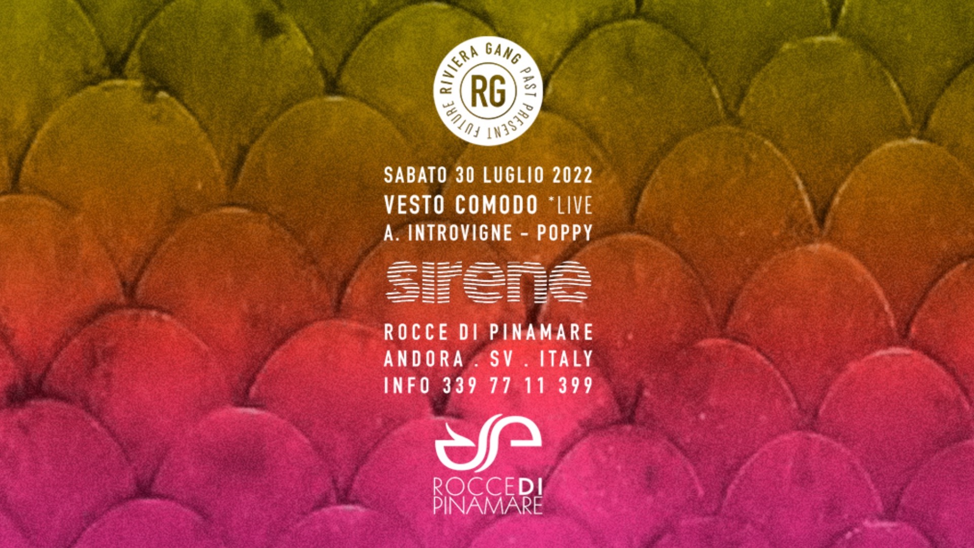 SIRENE - Riviera Gang Saturday Night Club @ Rocce di Pinamare image