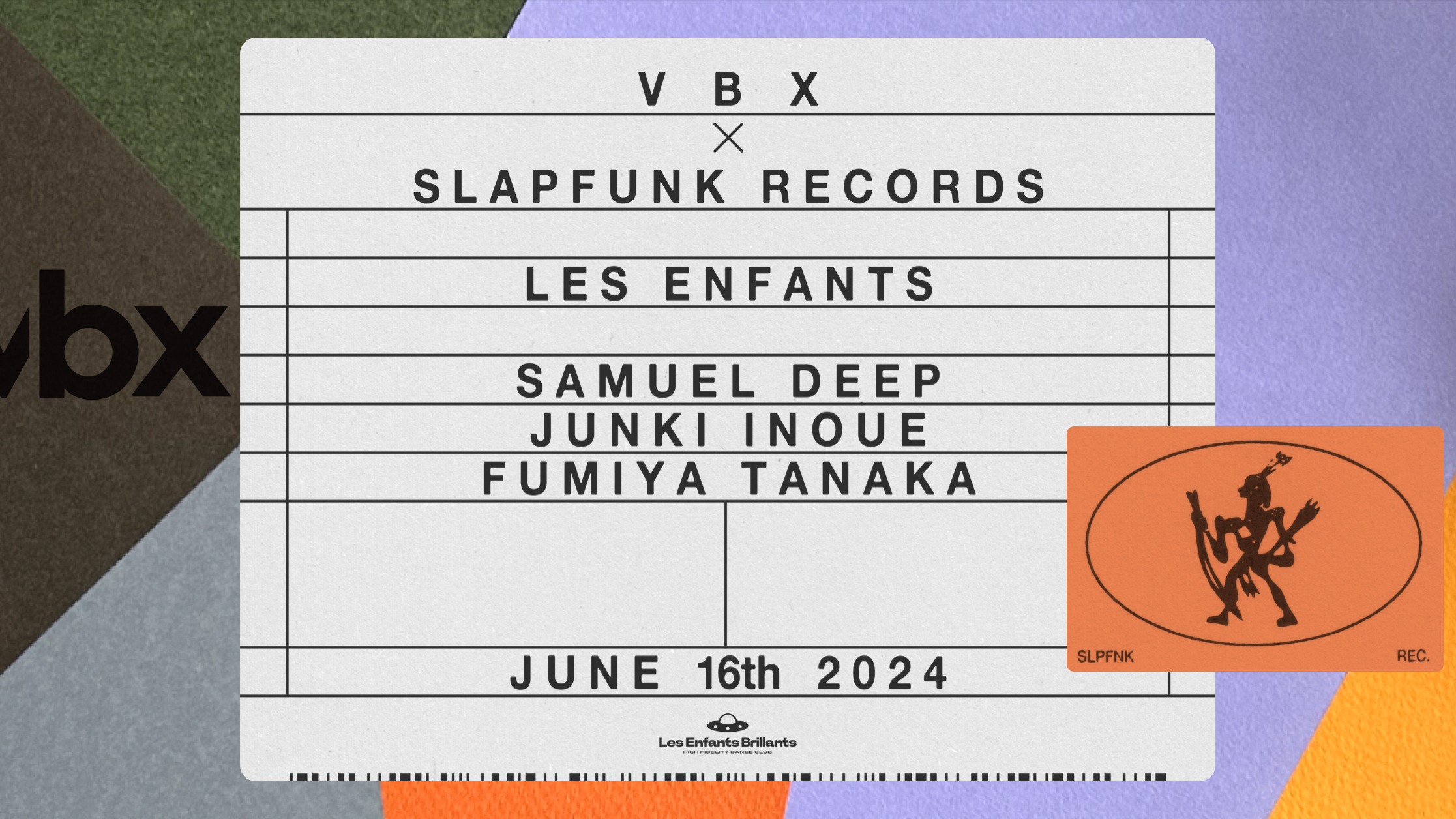 Slapfunk x VBX (Closing OFF BCN 2024) at Les Enfants image
