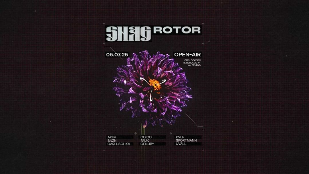Copertina evento SNAG X ROTOR // 16HOUR OPEN-AIR