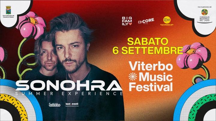 Cover for event: SOHNORA + SUPERNOSTALGICA 80/90/00 w/ DINO BROWN | 06 SETTEMBRE @ Viterbo Music Festival 2025