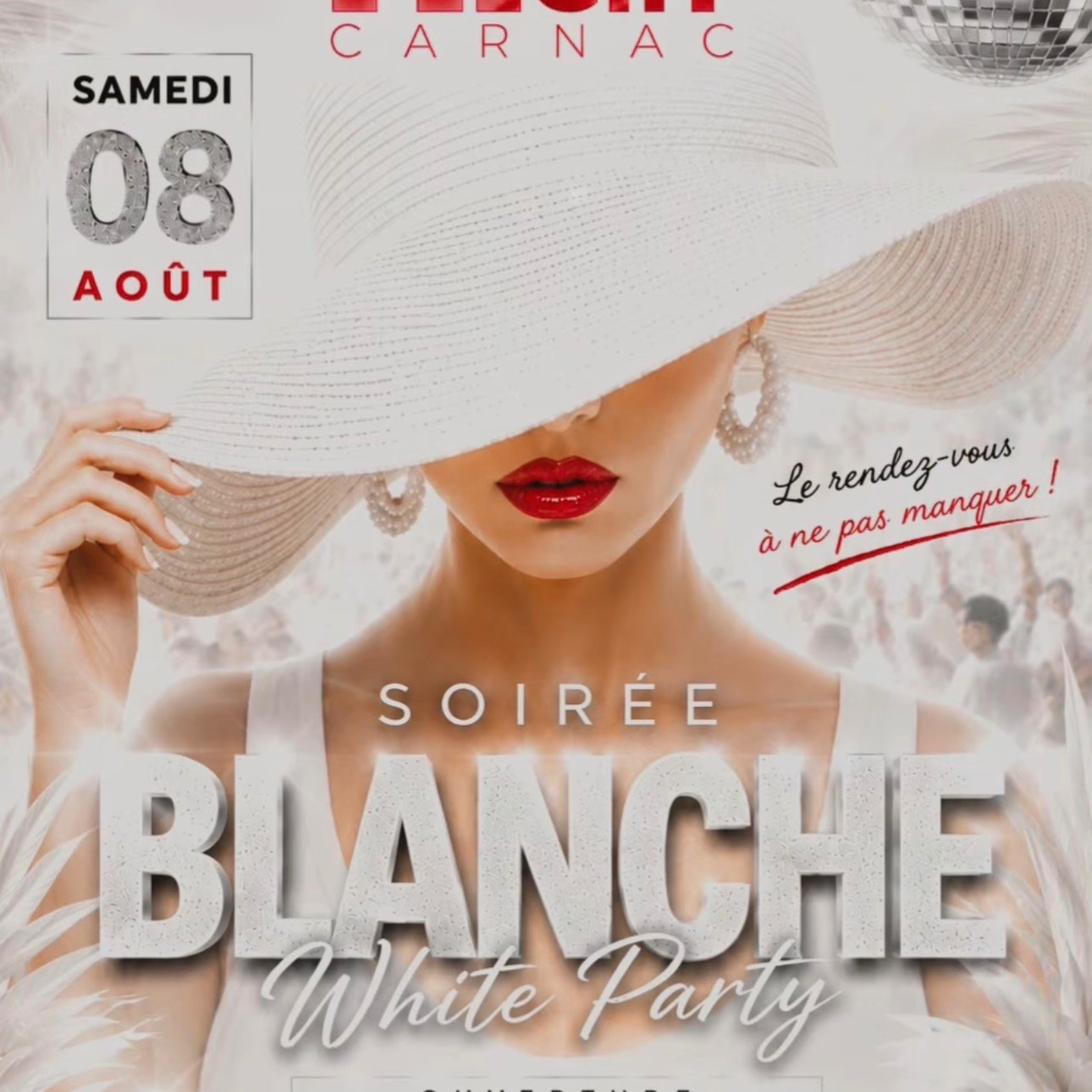 Affiche de la soirée Soirée Blanche au Hïght, boîte de nuit à Carnac