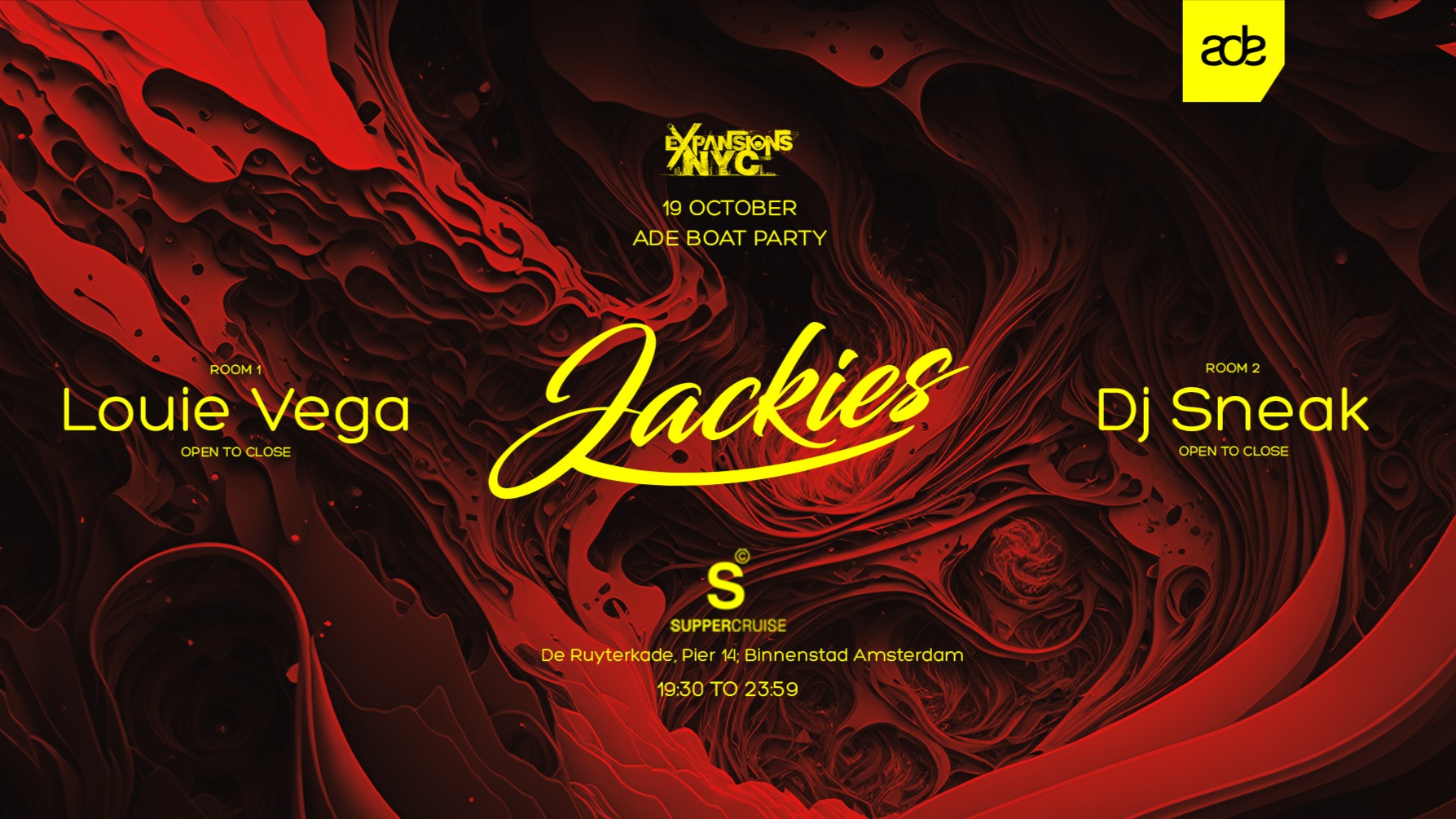 [SOLD OUT] JACKIES ADE Boat party - Louie Vega & DJ Sneak image