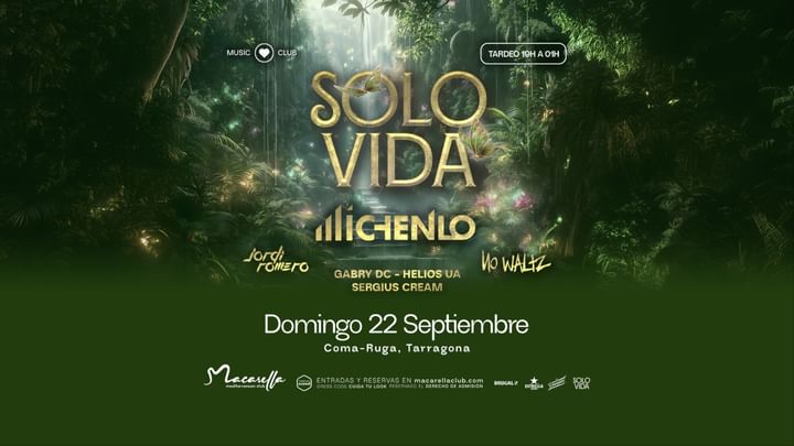 Cover for event: SOLO VIDA | DOMINGO 22 SEPTIEMBRE | TARDEO