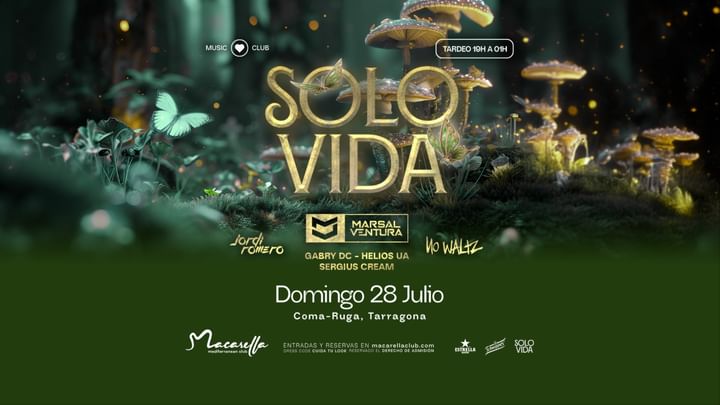 Cover for event: SOLO VIDA | DOMINGO 28 JULIO | TARDEO