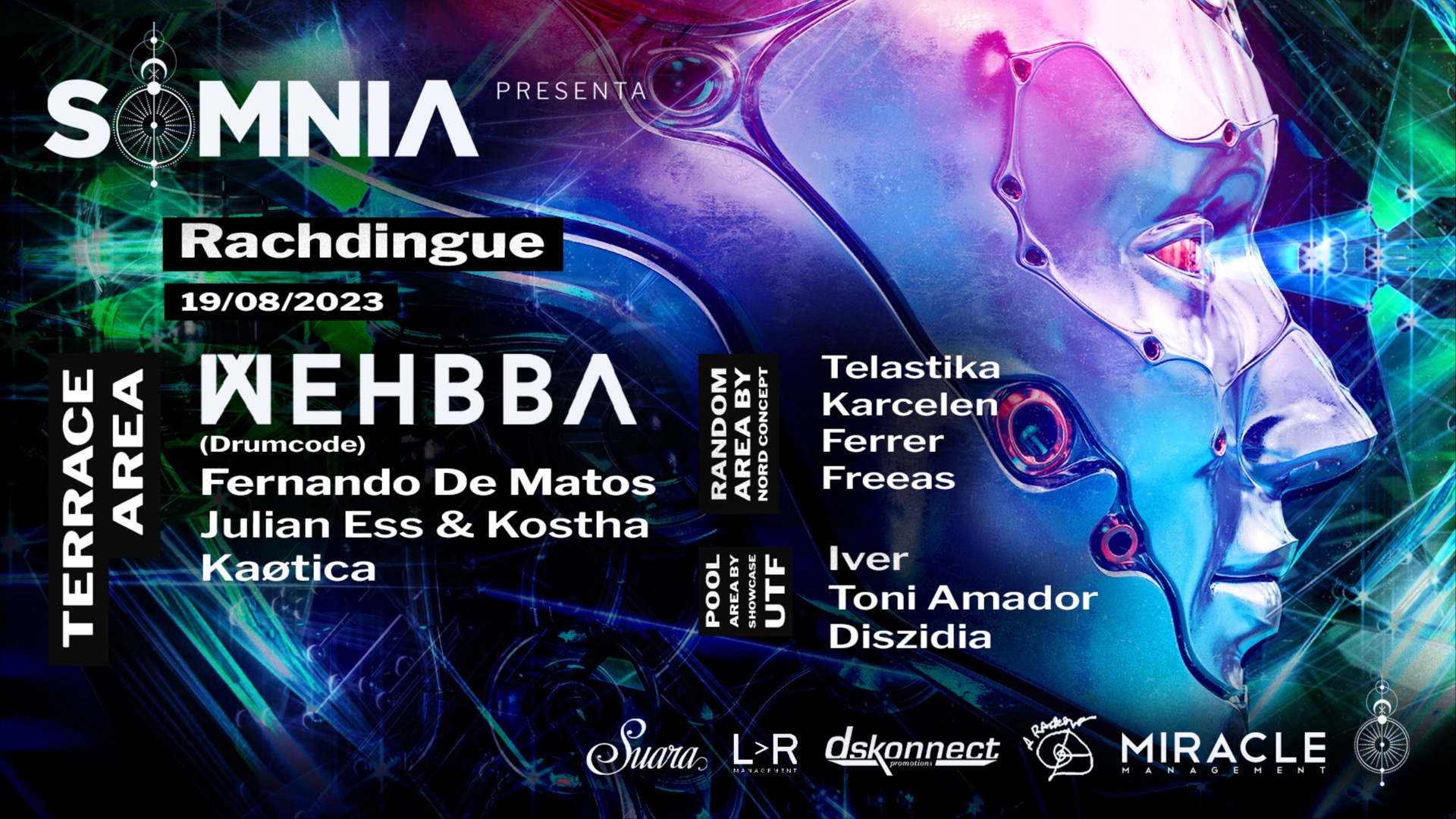 SOMNIA PRESENTA: WEHBBA (Drumcode) @ RACHDINGUE  image