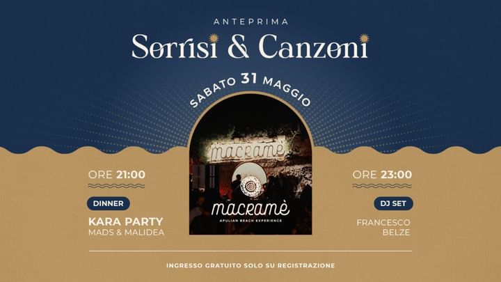 Cover for event: SORRISI E CANZONI [Anteprima] @ Macramé