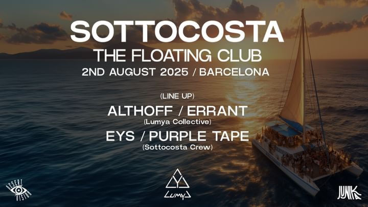 Cover for event: SOTTOCOSTA x LUMYA — BOAT PARTY + AFTER - BARCELONA