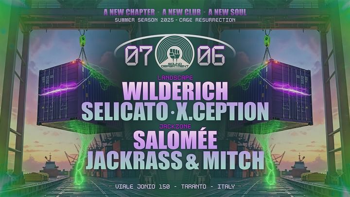 Cover for event: SOUND DEPARTMENT 07 JUNE w/ WILDERI’CH and SALOME’E