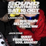 Sound Department 10 October w/ Ben Techy and Quest image