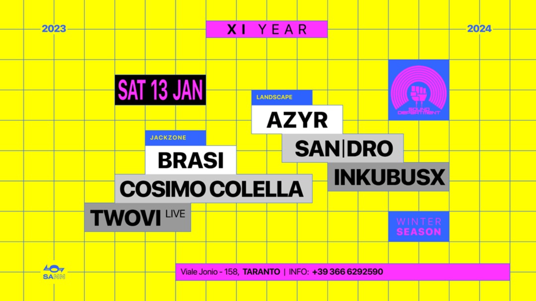 Sound Department 13 Jan w/ AZYR and BRASI image