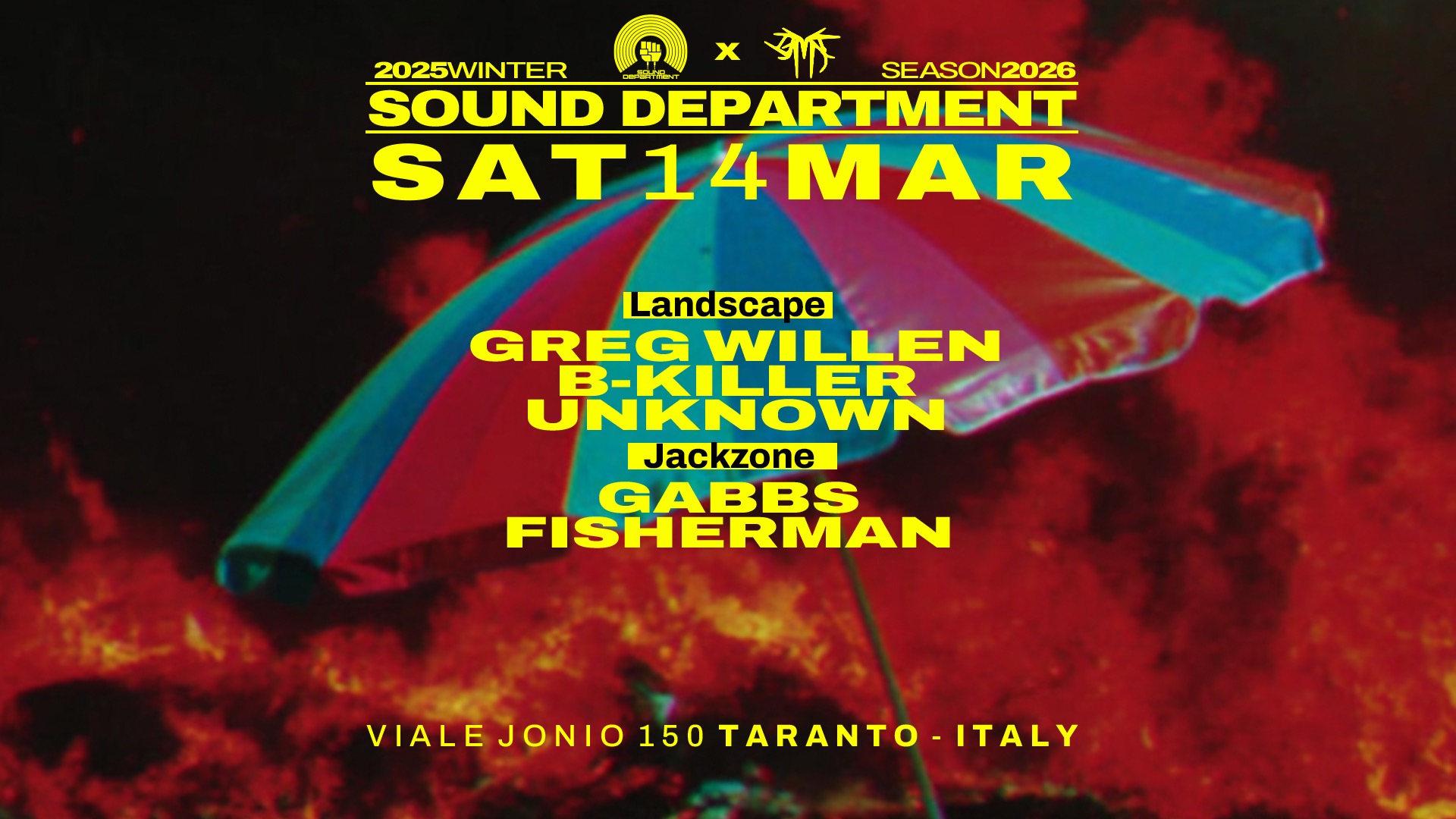 Sound Department 14 March w/ GREG WILLEN and GABBS image