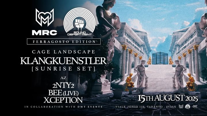 Cover for event: MRC & Sound Department [Ferragosto Edition]w/ KLANGKUENSTLER