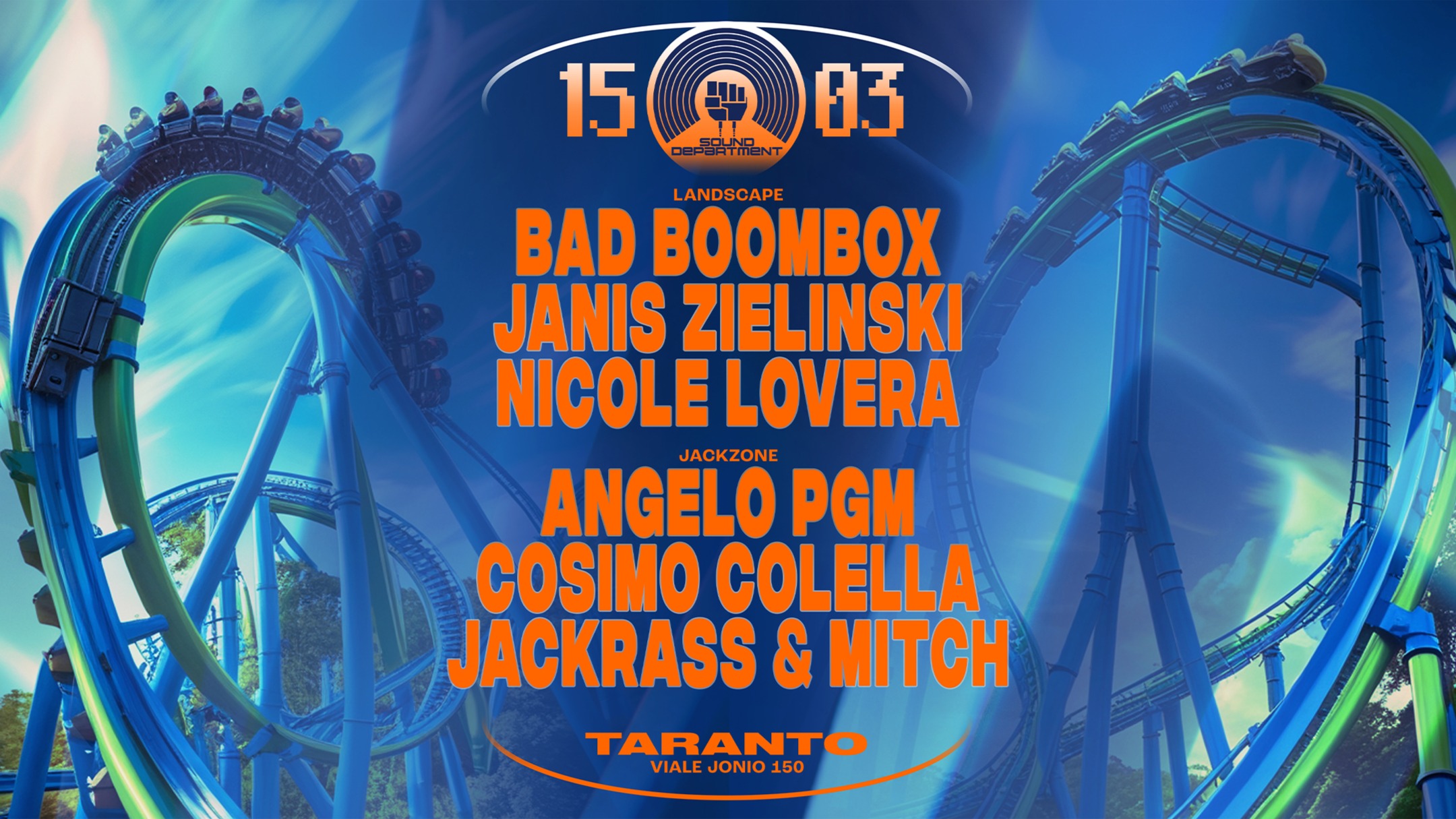 Sound Department 15 March w/Bad Boombox, Janis Zielinski, Nicole Lovera and ANGELO PGM image