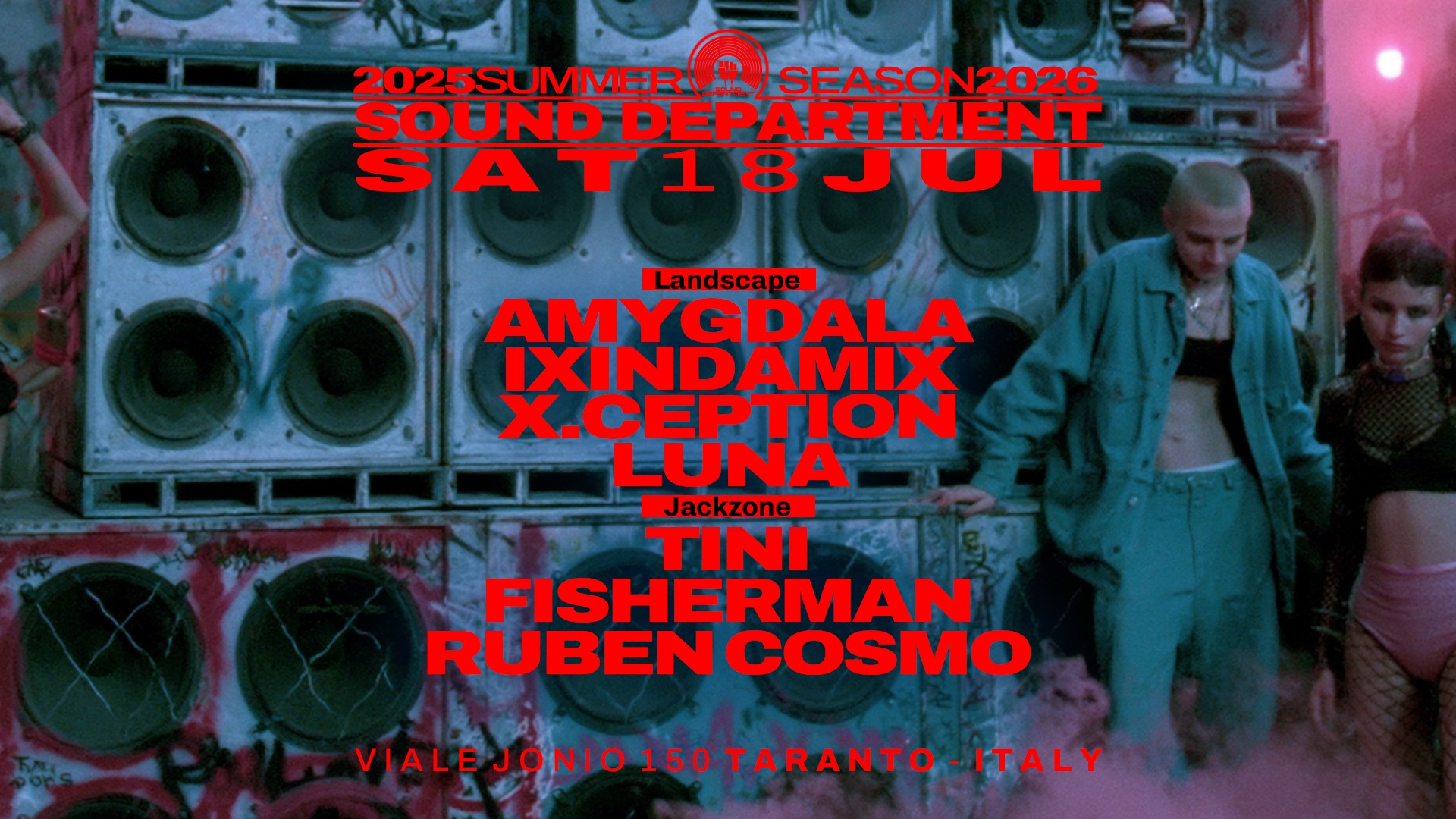 SOUND DEPARTMENT 18 Jul w/ AMYGDALA, IXINDAMIX, and TINI image