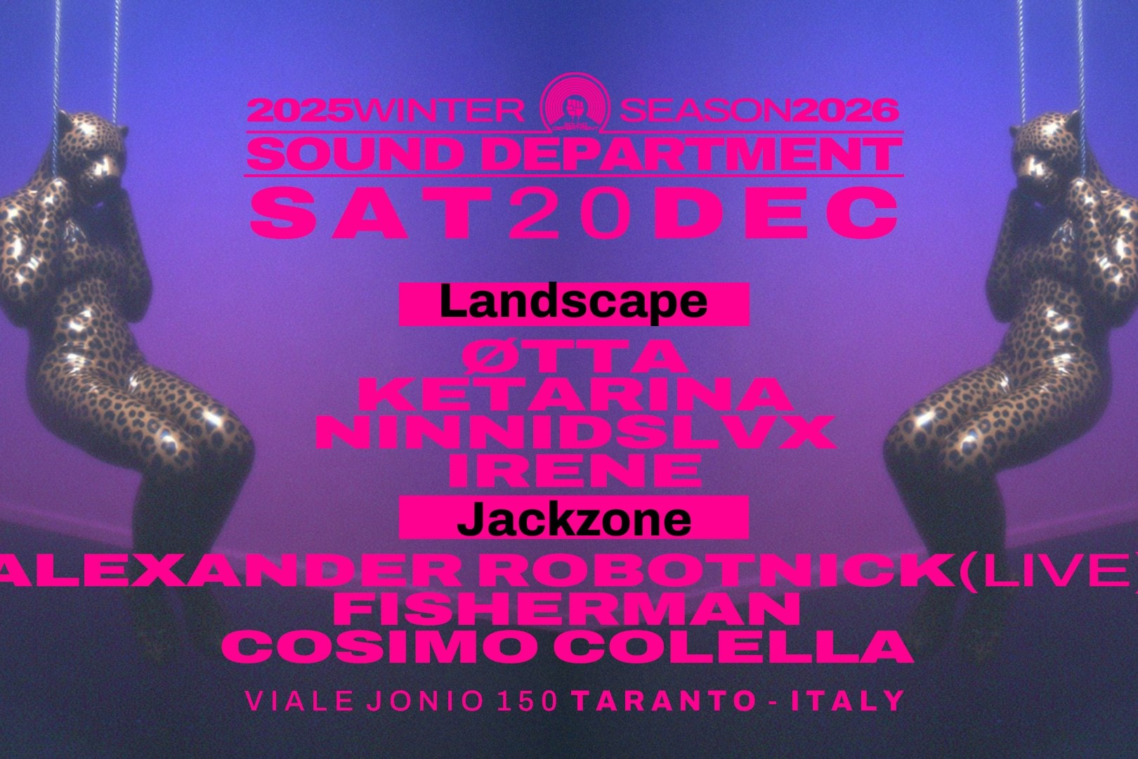 Sound Department 20 DEC w/ØTTA, KETARINA and ALEXANDER ROBOTNICK (live) image