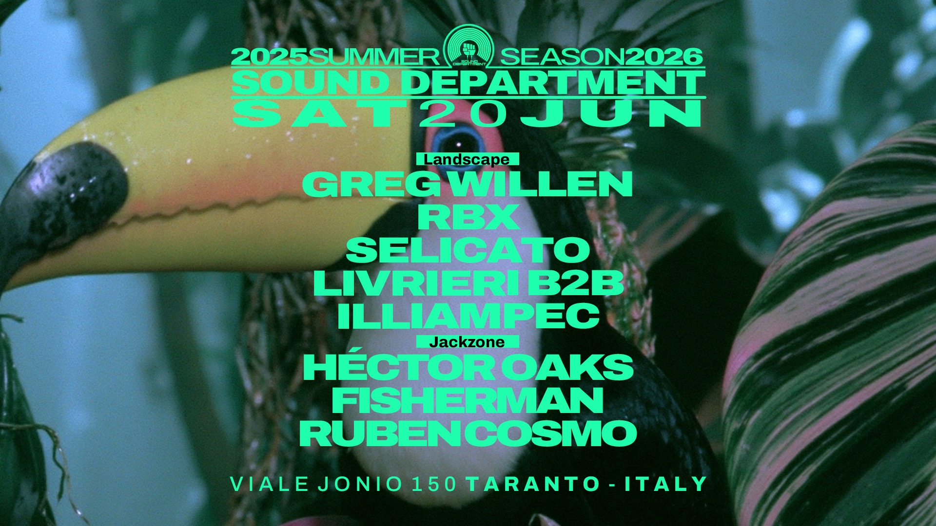 SOUND DEPARTMENT 20 JUNE W/HÉCTOR OAKS, GREG WILLEN and RBX image